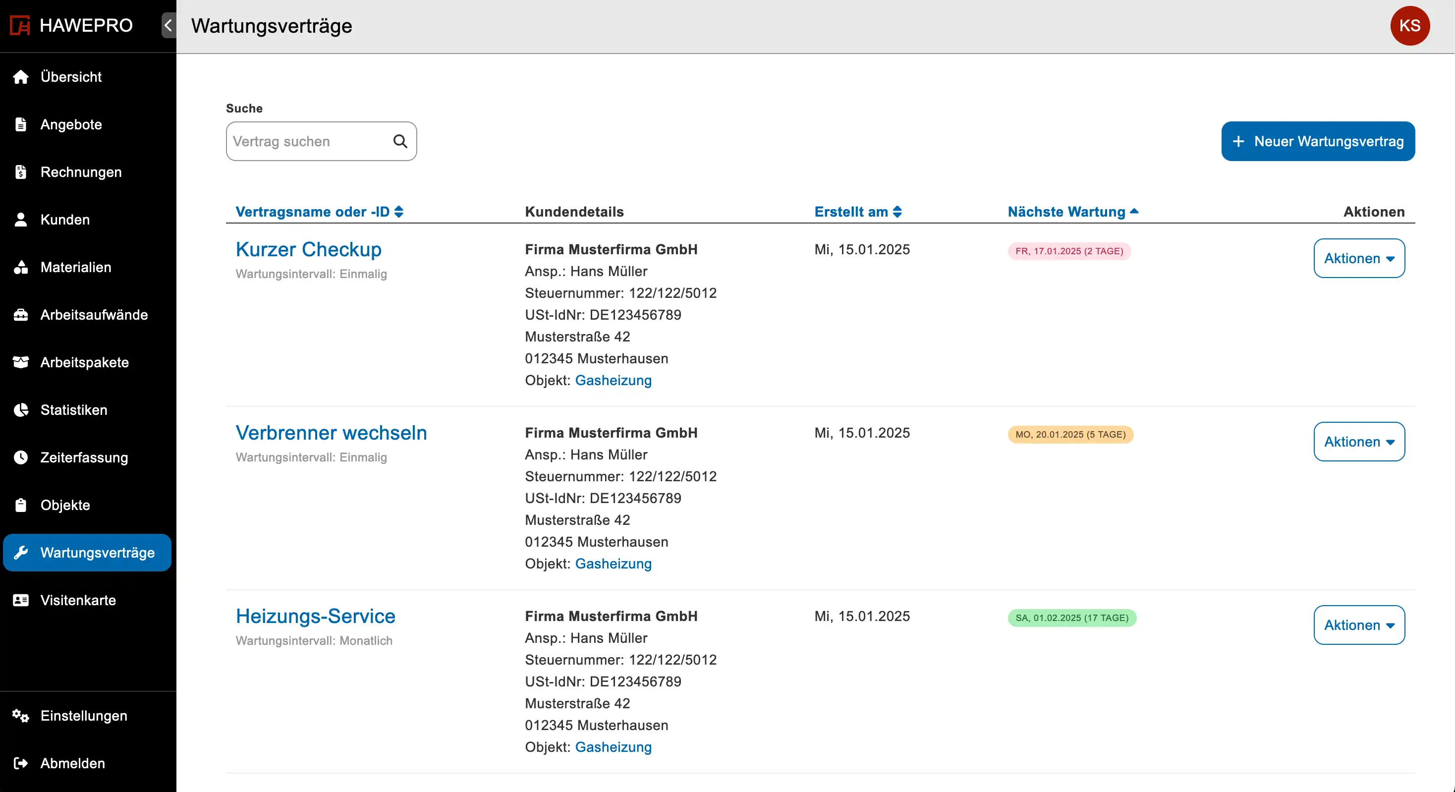 Handwerkersoftware Hawepro